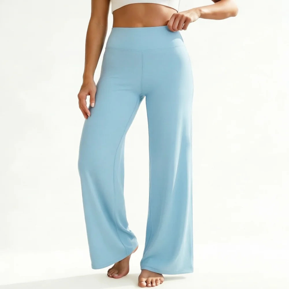 High Waist Yoga Pants For Women Straight Leg Gym Trousers