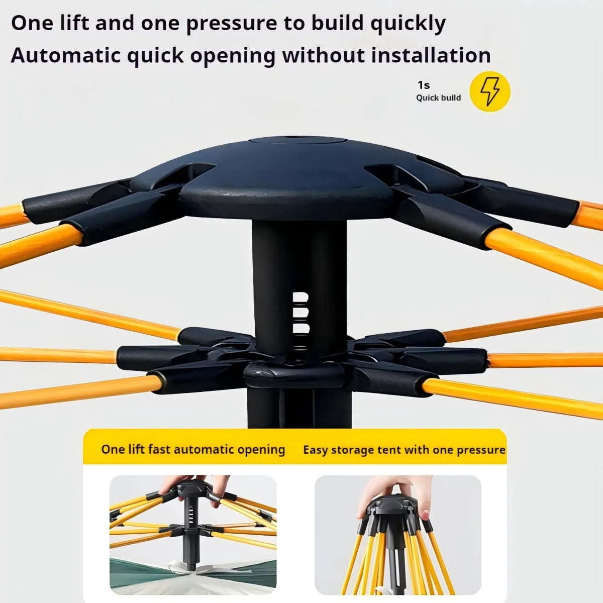 Pakicetus Outdoor Sunshade Camping Tent With Two Doors