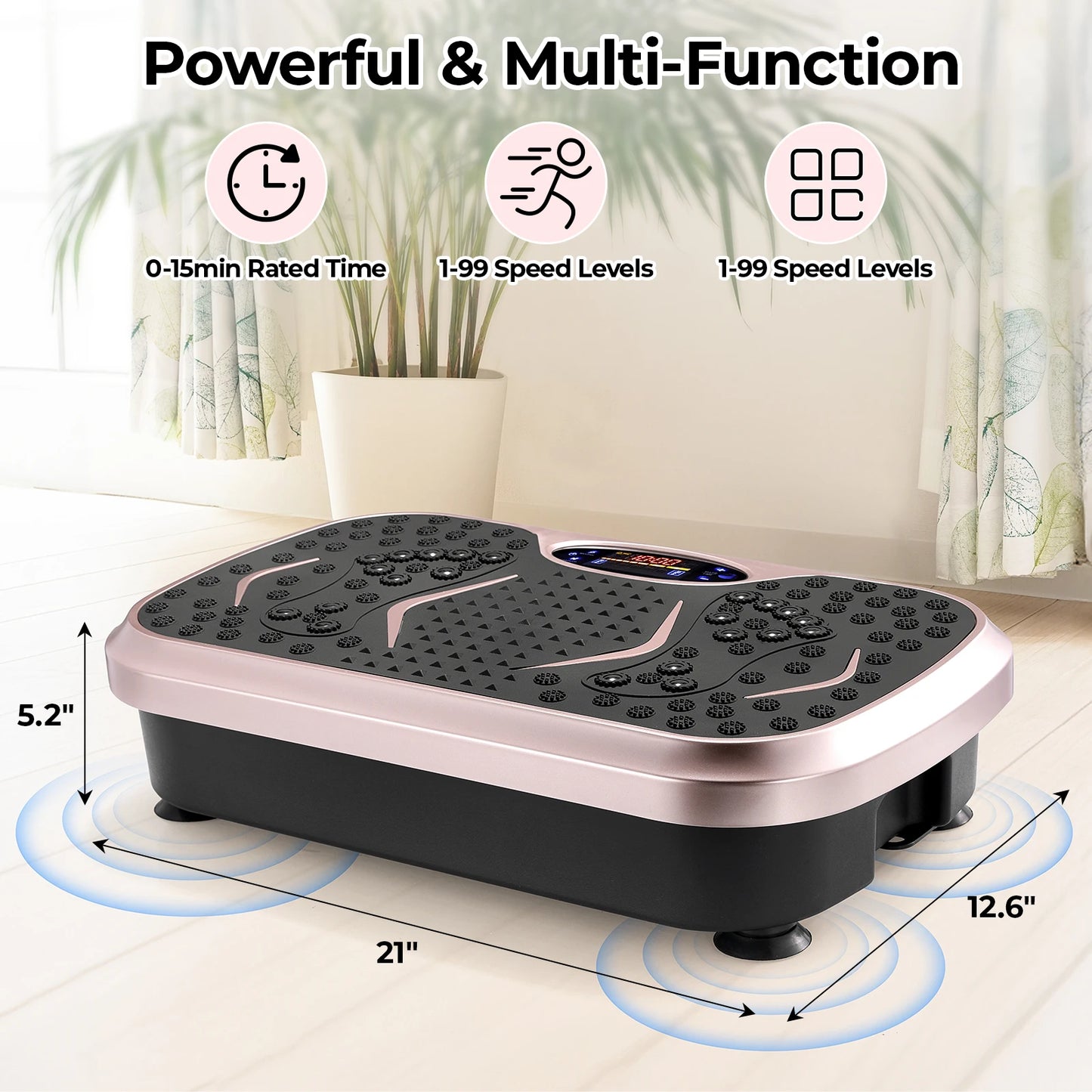 Homfa Vibration Plate Exercise Machine With Loop Bands
