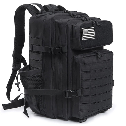 45L Men's and Women's Tactical Backpack Outdoor Camping Equipment Backpack Hiking Backpack Travel Backpack with Double Cup Holde