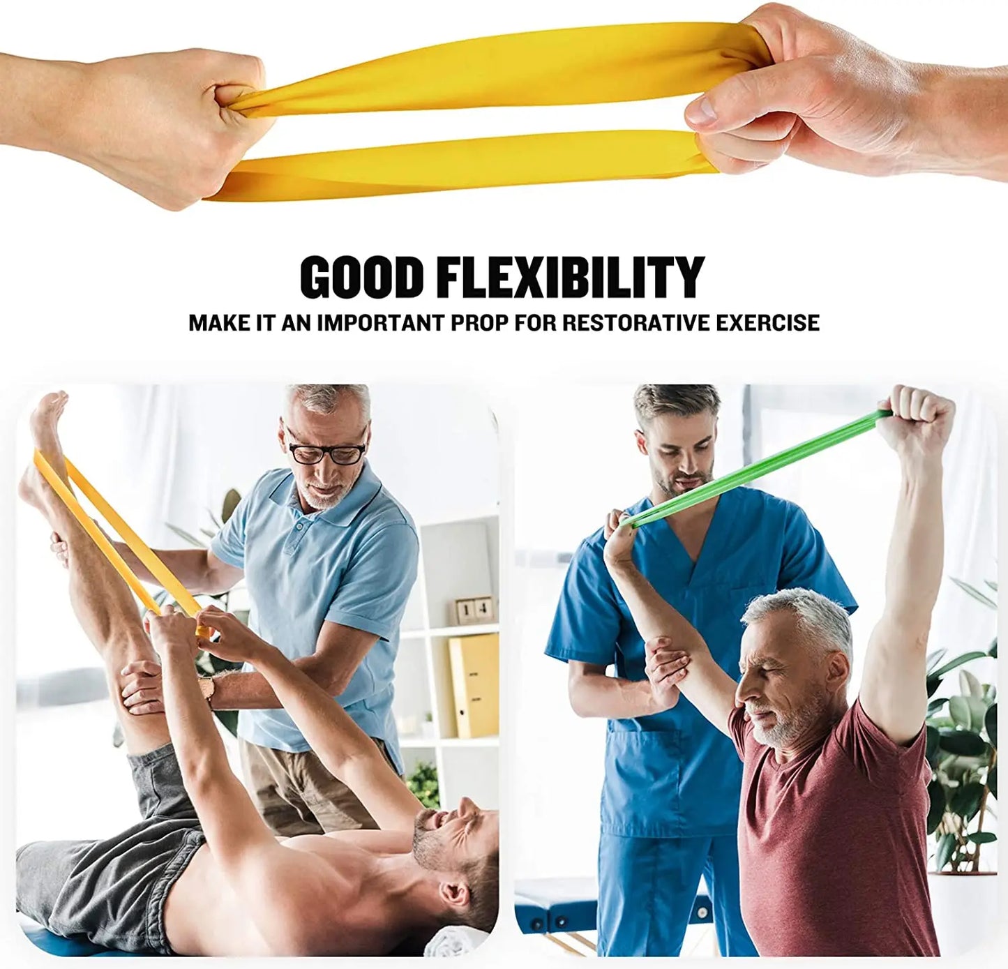 lpcbec Five Piece Fitness Resistance Bands Set For Home Gym And Yoga