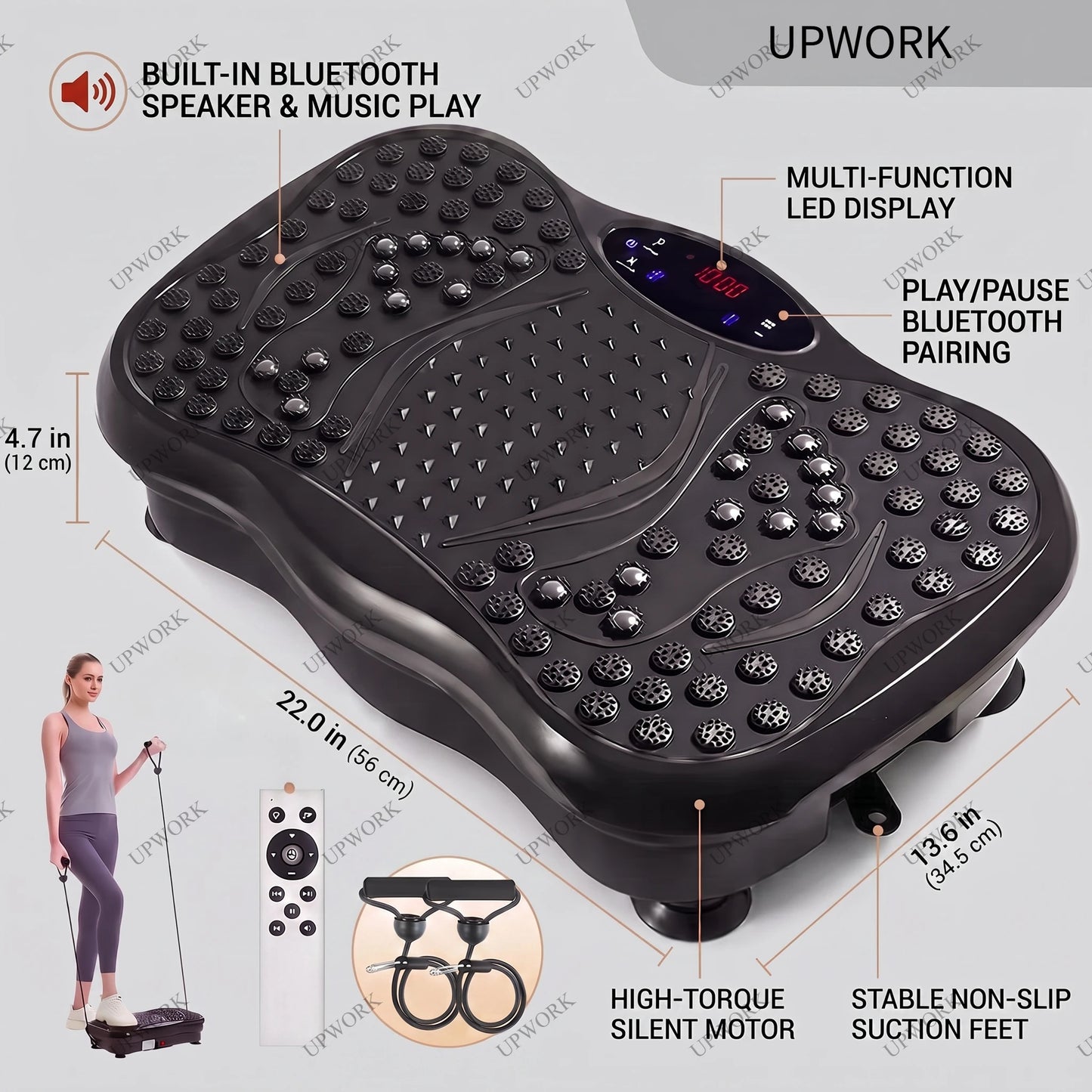 Upwork Vibration Plate Fitness Machine For Full Body Workout