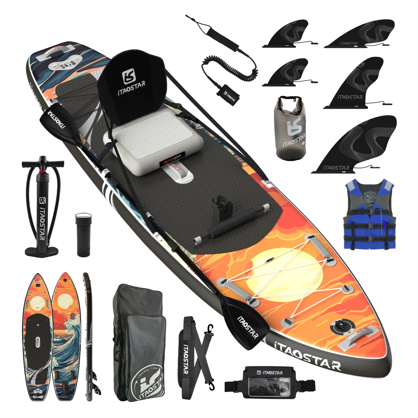 Inflatable Pulp Boards N01B 11'6 Inch Standing Paddleboard for Lakes and Rivers