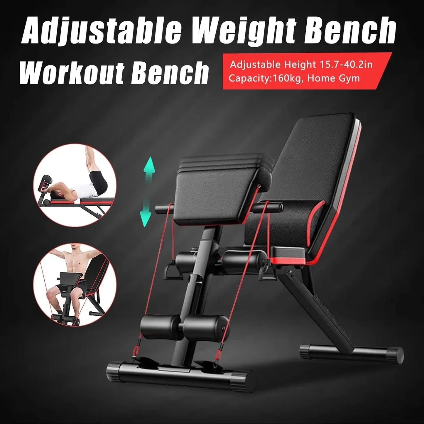 Adjustable Weight Bench For Full Body Home Workout Equipment