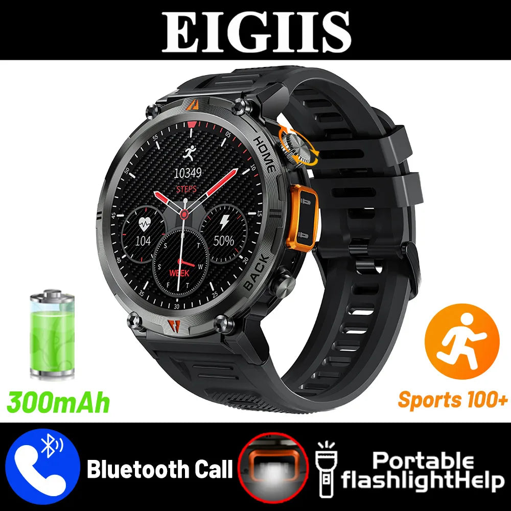 EIGIIS KE3 Smartwatch for Men with Health Monitor and Bluetooth