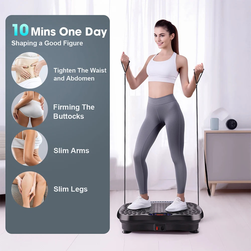 APWIKOGER Vibration Plate Exercise Machine Bluetooth Full Body Shaker