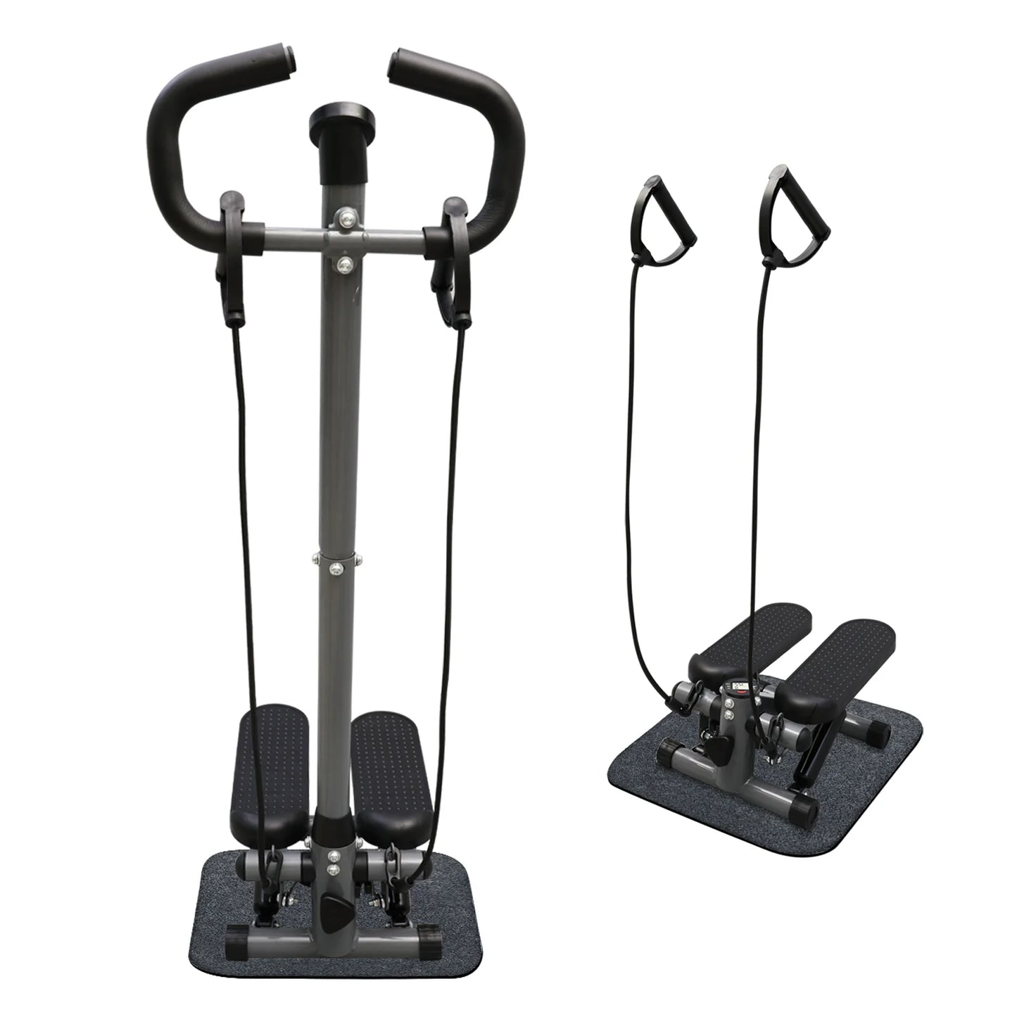 Home Gym Exercise Stepper Machine With LCD Monitor And Bands