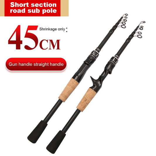 JOCESTYLE Telescopic Baitcasting Fishing Rod Collapsible Pole