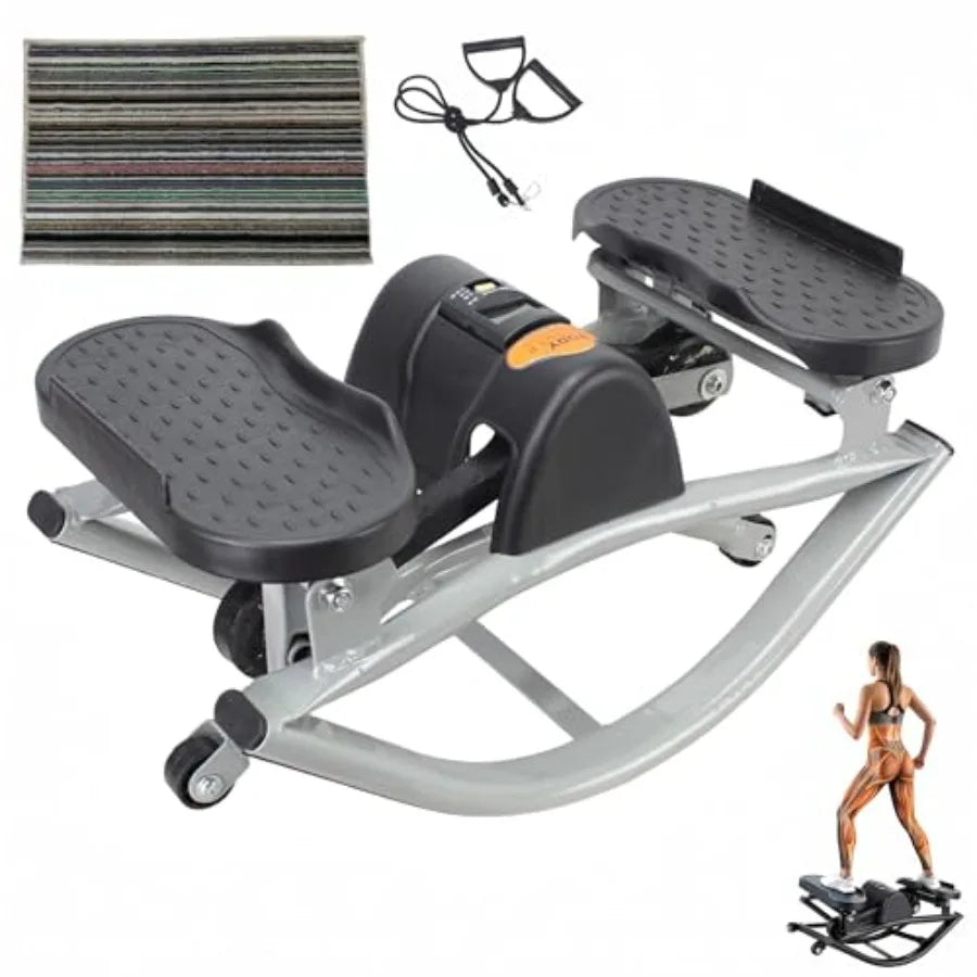Low Impact Lateral Rocking Stepper for Knees and Joints Fitness Machine