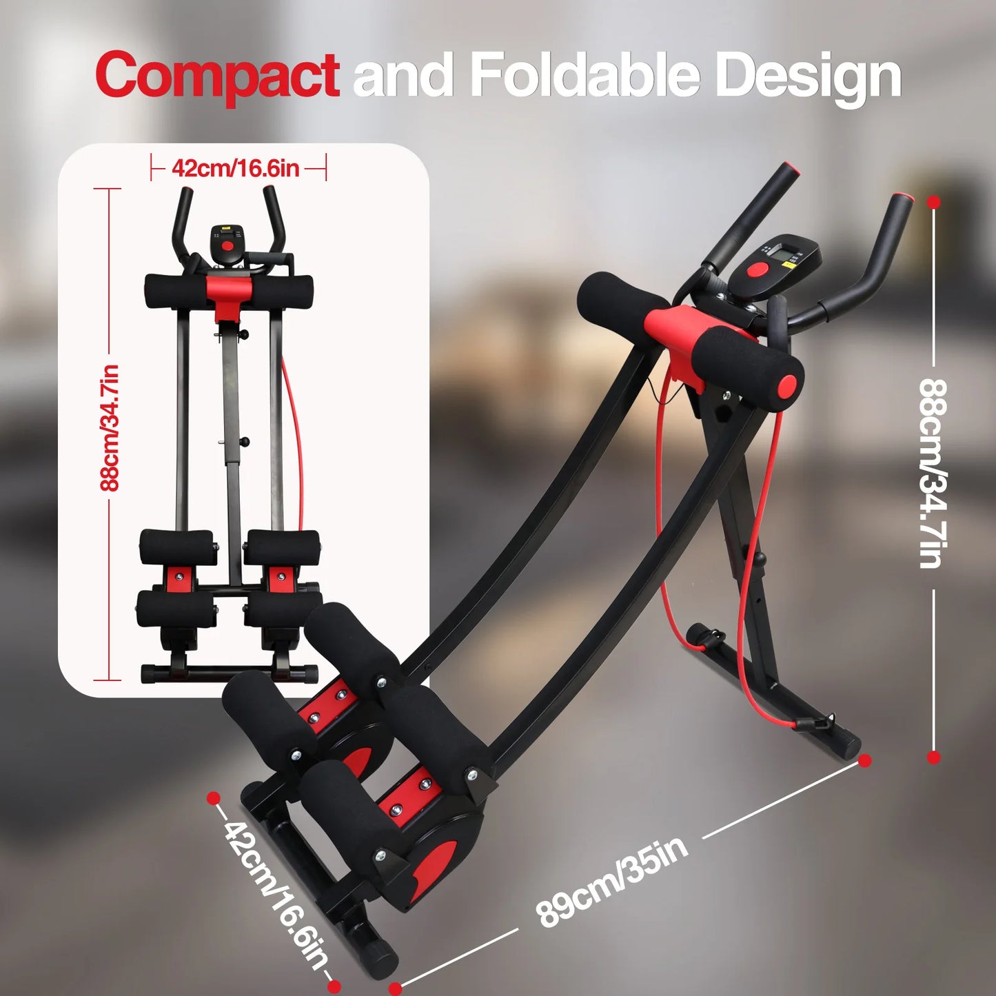 Monorail Ab Machine Ab Cruncher With Adjustable Resistance Levels