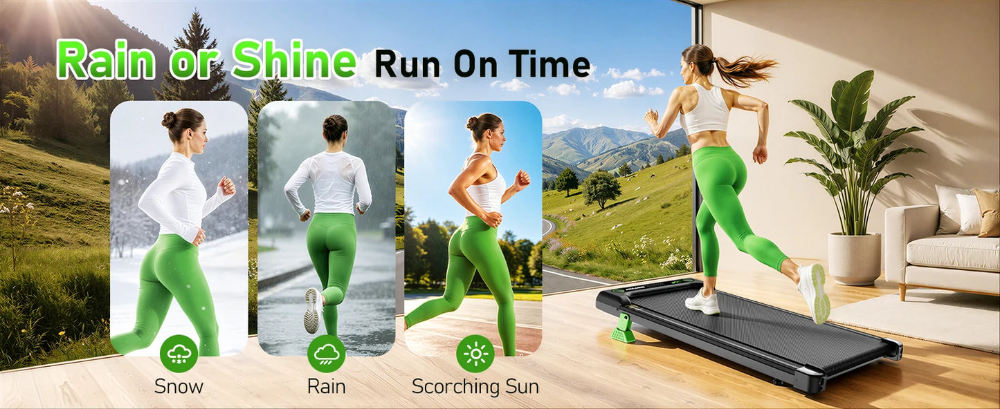 AKLUER Walking Pad Under Desk Treadmill Incline 2.5HP Remote Control