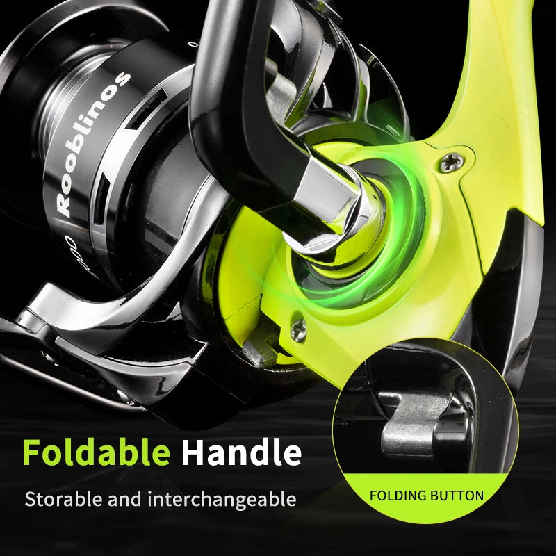 MX2000 Fishing Reel with 7 Plus 1 Bearings and Carbon Brake for All Waters