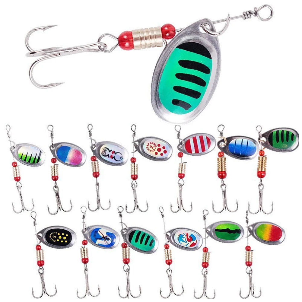 JOCESTYLE Metal Spoon Spinner Fishing Lure With Treble Hook