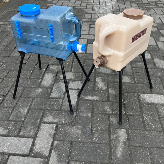 Camping Bucket Stand Strong Load Bearing Foldable Ice Box Holder Detachable Water Bucket Bracket BBQ Picnic Accessories