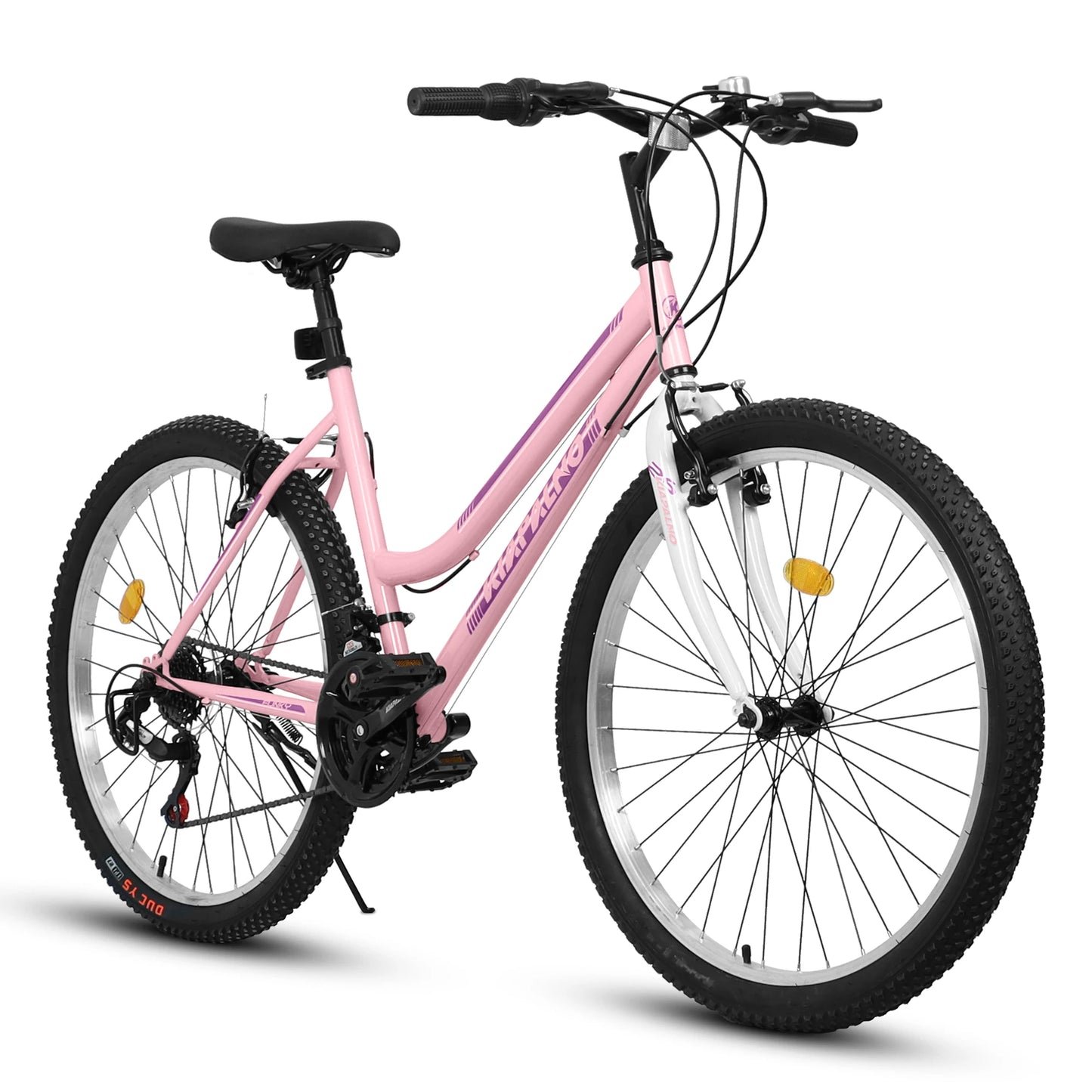 Ecarpat Womens Mountain Bike 21 Speed V Brake Carbon Steel