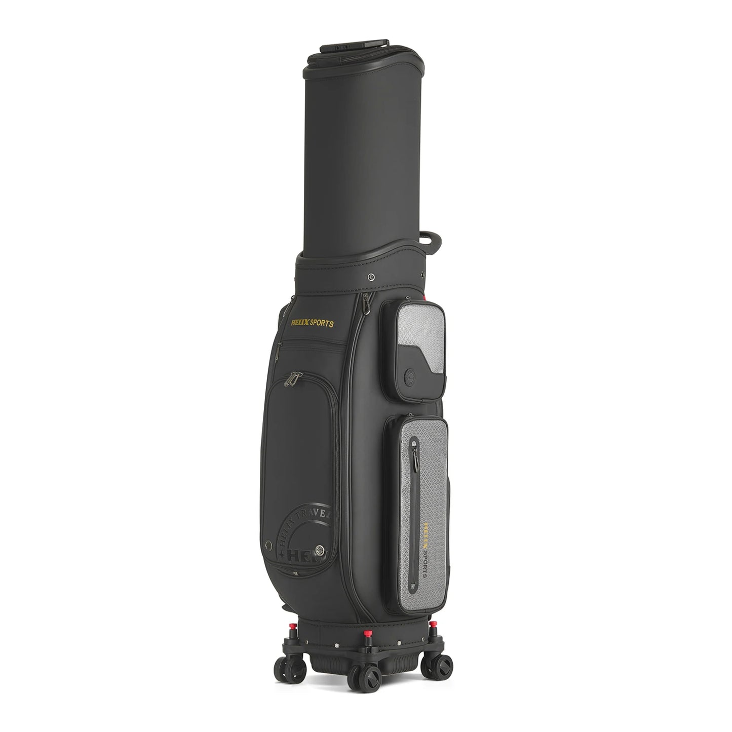 Helix All-in-One Golf Travel Bag with 4 Wheels Easy Clean Design for Men