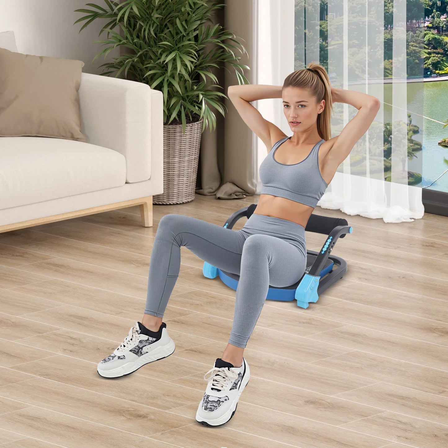 Sit Up Ab Trainer Multifunctional Abdominal Workout Equipment 265 Lbs