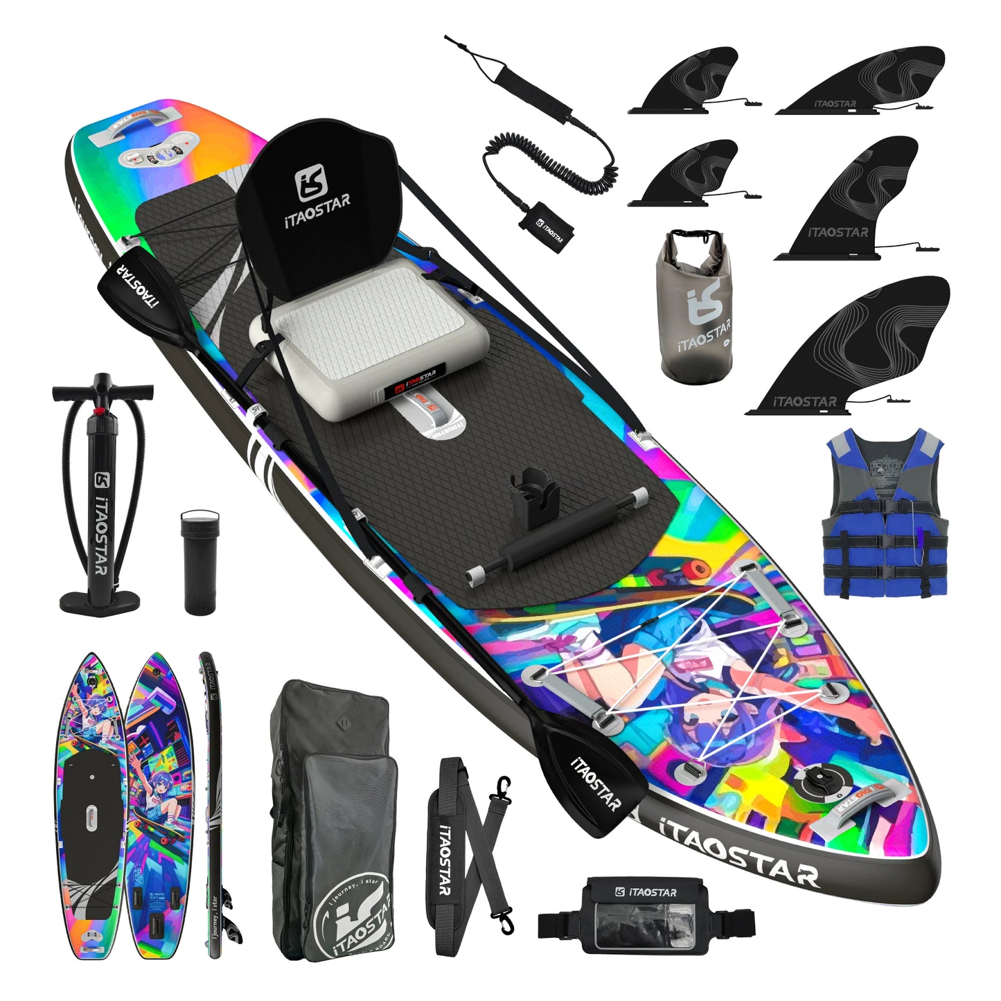 Inflatable Pulp Boards N01B 11'6 Inch Standing Paddleboard for Lakes and Rivers