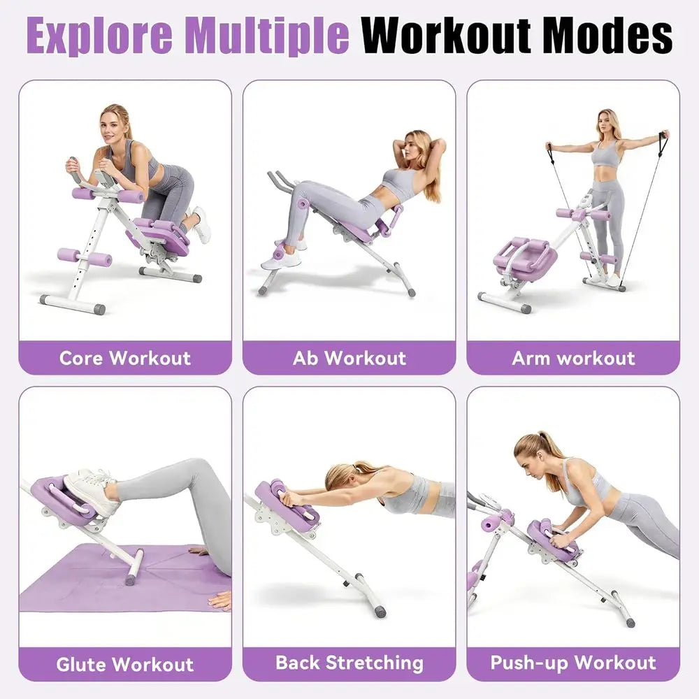 Multifunctional Ab Trainer Crunch Sit Up Core Workout Machine