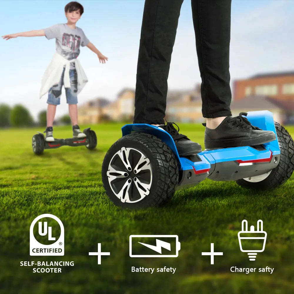 All Terrain Hoverboard With Bluetooth Speakers LED Lights UL2272 Scooter
