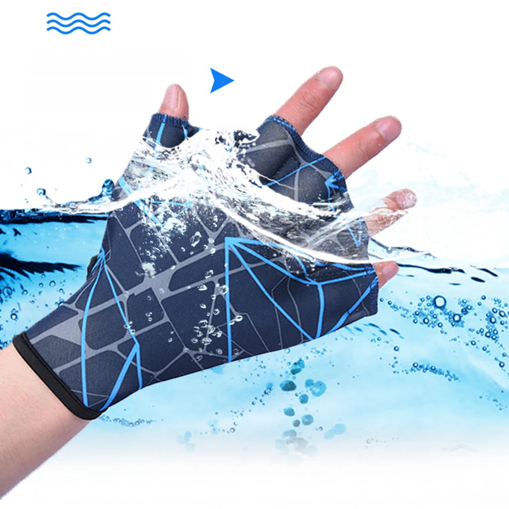 Alloet Unisex Swimming Hand Fins Flippers Webbed Gloves Paddle