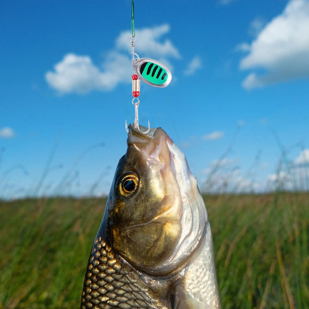 JOCESTYLE Metal Spoon Spinner Fishing Lure With Treble Hook