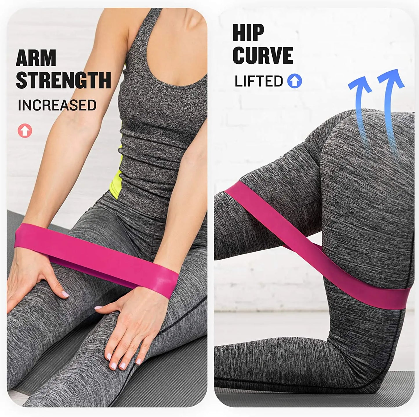 lpcbec Five Piece Fitness Resistance Bands Set For Home Gym And Yoga