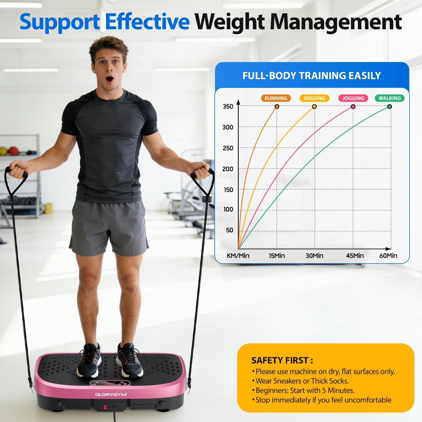 Vibration Plate Exercise Machine With 120 Levels For Home Gym