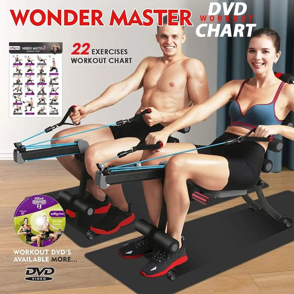 Adjustable Core And Abdominal Exercise Machine With 22 Workout Programs