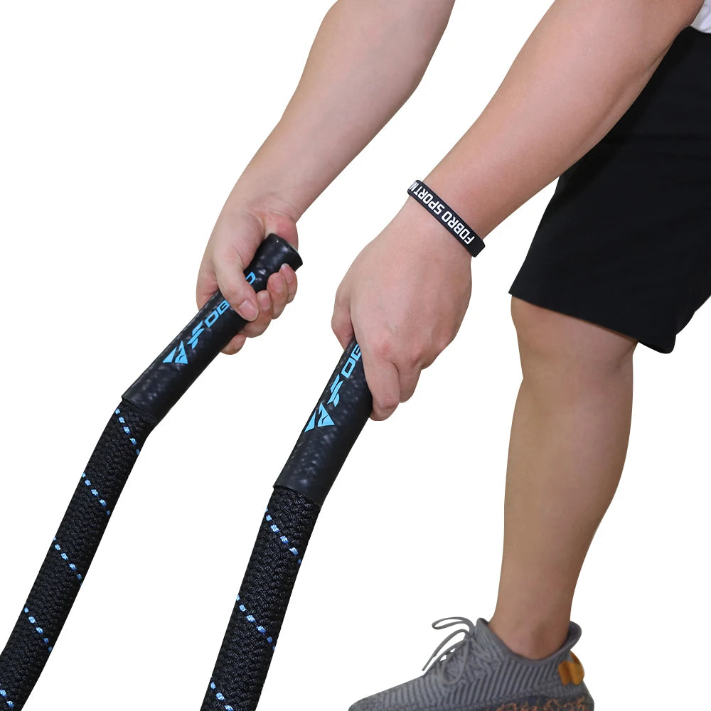 FDBRO Battle Rope Heavy Duty Fitness Rope For Home Gym