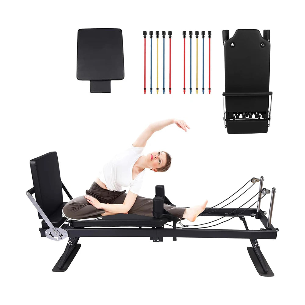 HiMISSH Pilates Reformer Foldable Home Gym Equipment