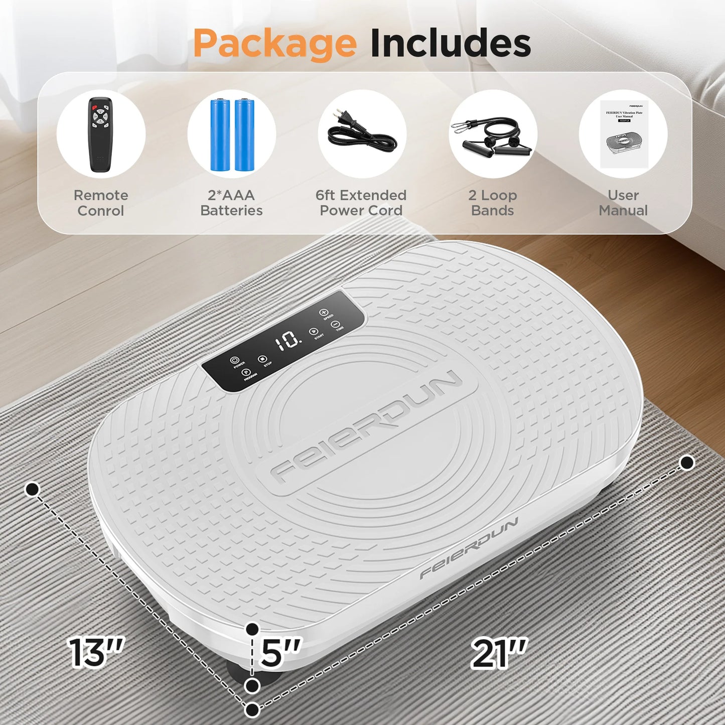 Feierdun Vibration Plate Exercise Machine For Weight Loss Toning
