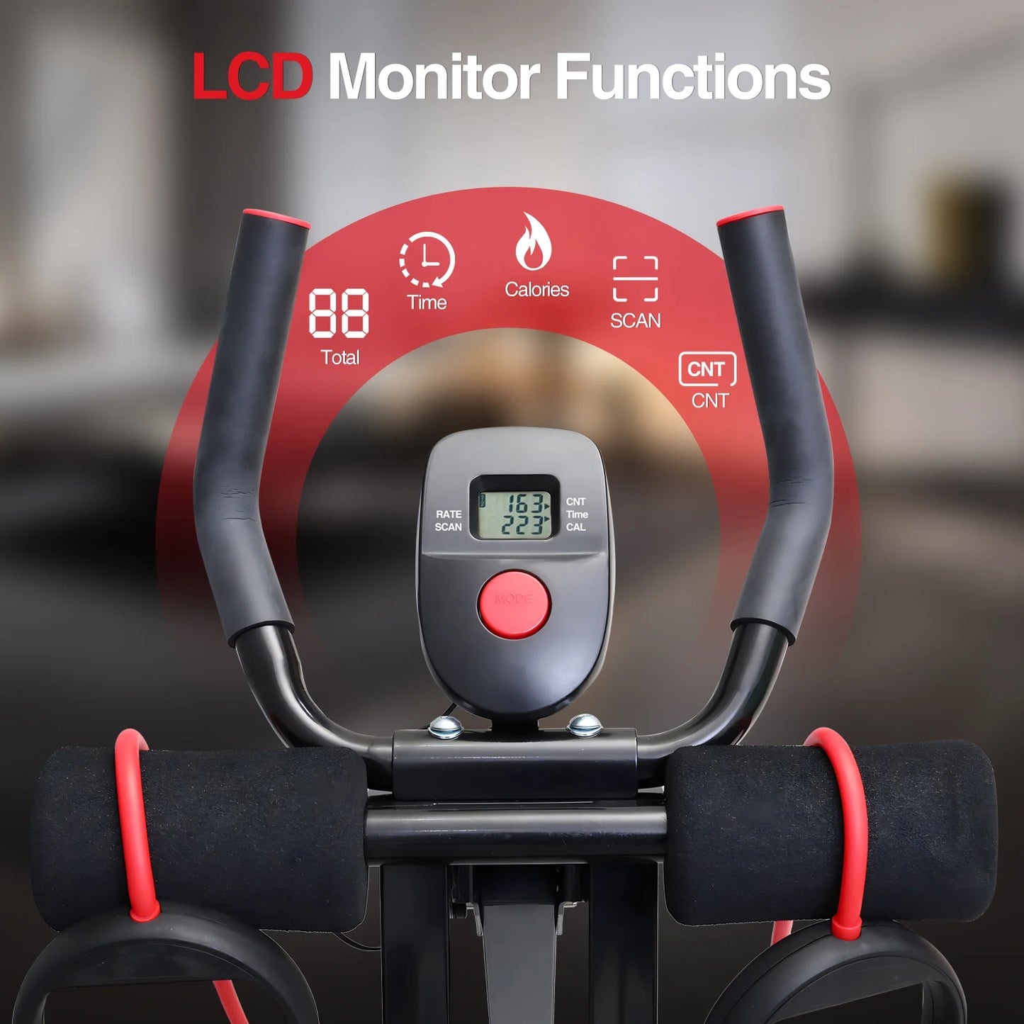 Monorail Ab Machine Ab Cruncher With Adjustable Resistance Levels